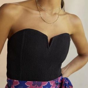 *Anthropologie Black Bustier Tube Top